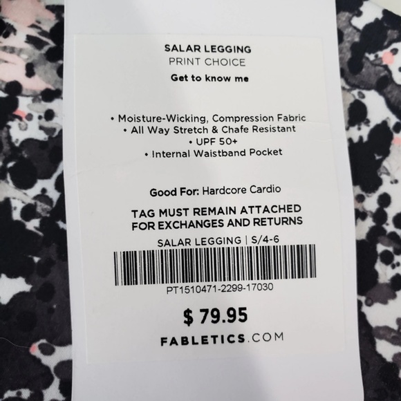 Fabletics Salar Splatter Pink Print Choice Legging - Picture 6 of 6